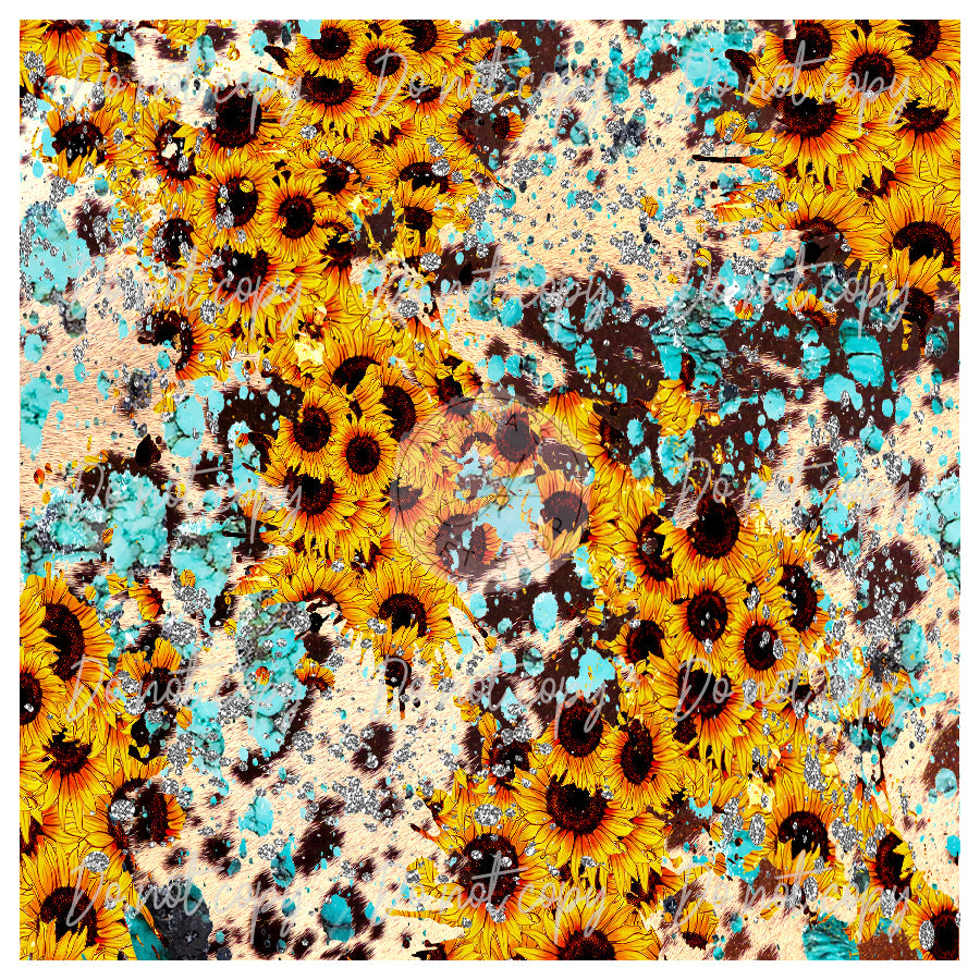 0134 Sunflower Cowhide