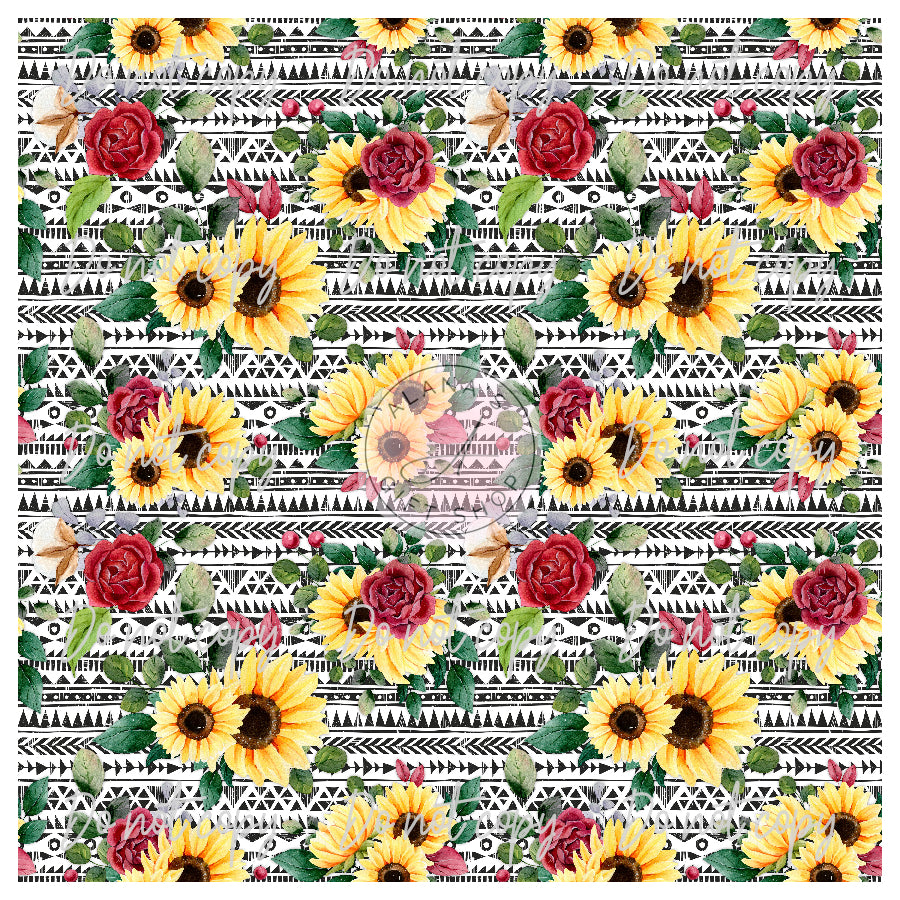 221 Sunflowers and Roses Aztec