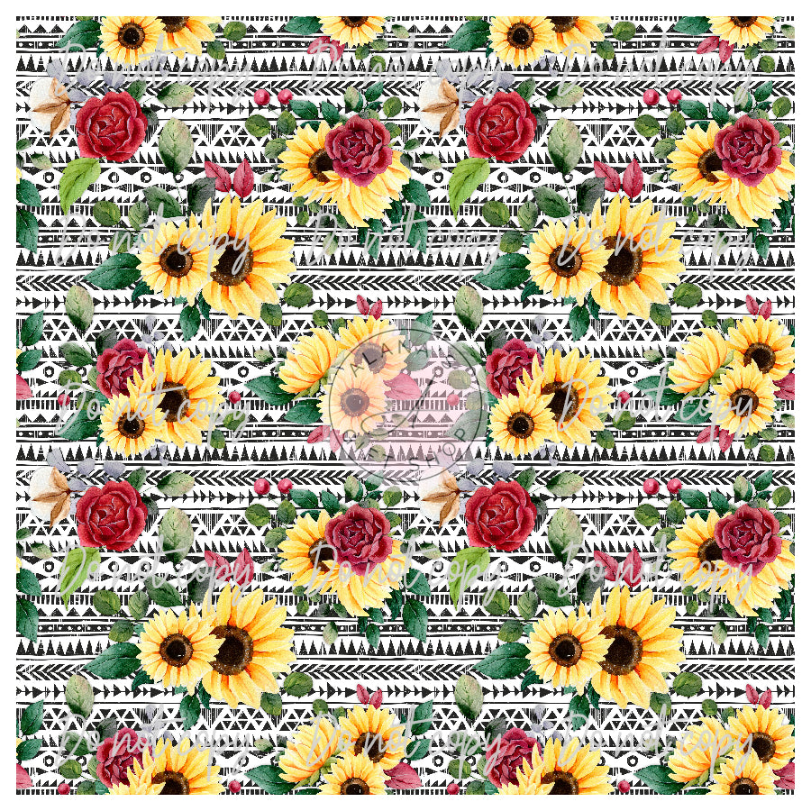 0221 Sunflowers and Roses Aztec
