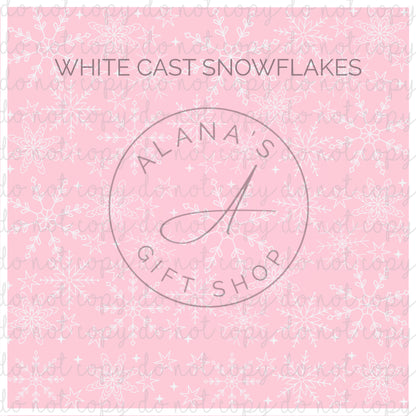 392 White Cast Snowflake Sheets