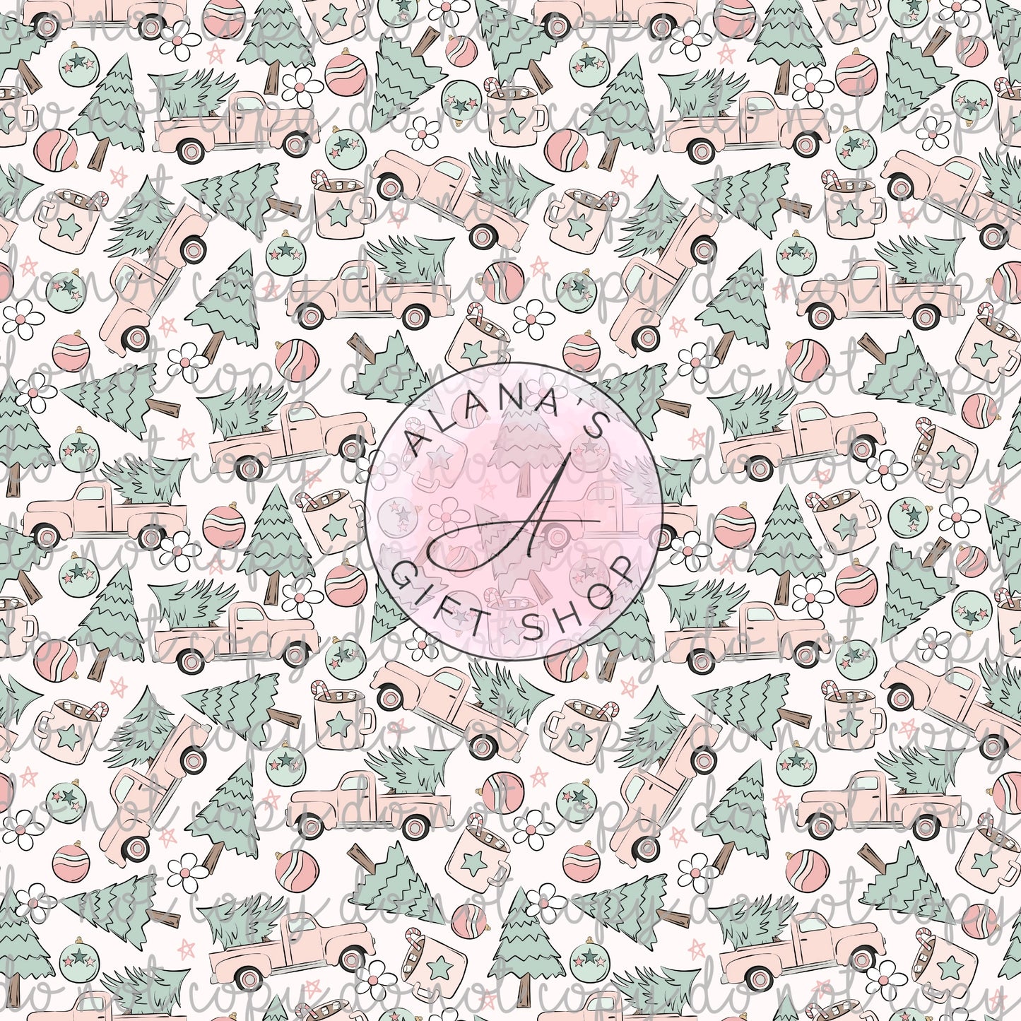 0387 Pastel Christmas Trucks