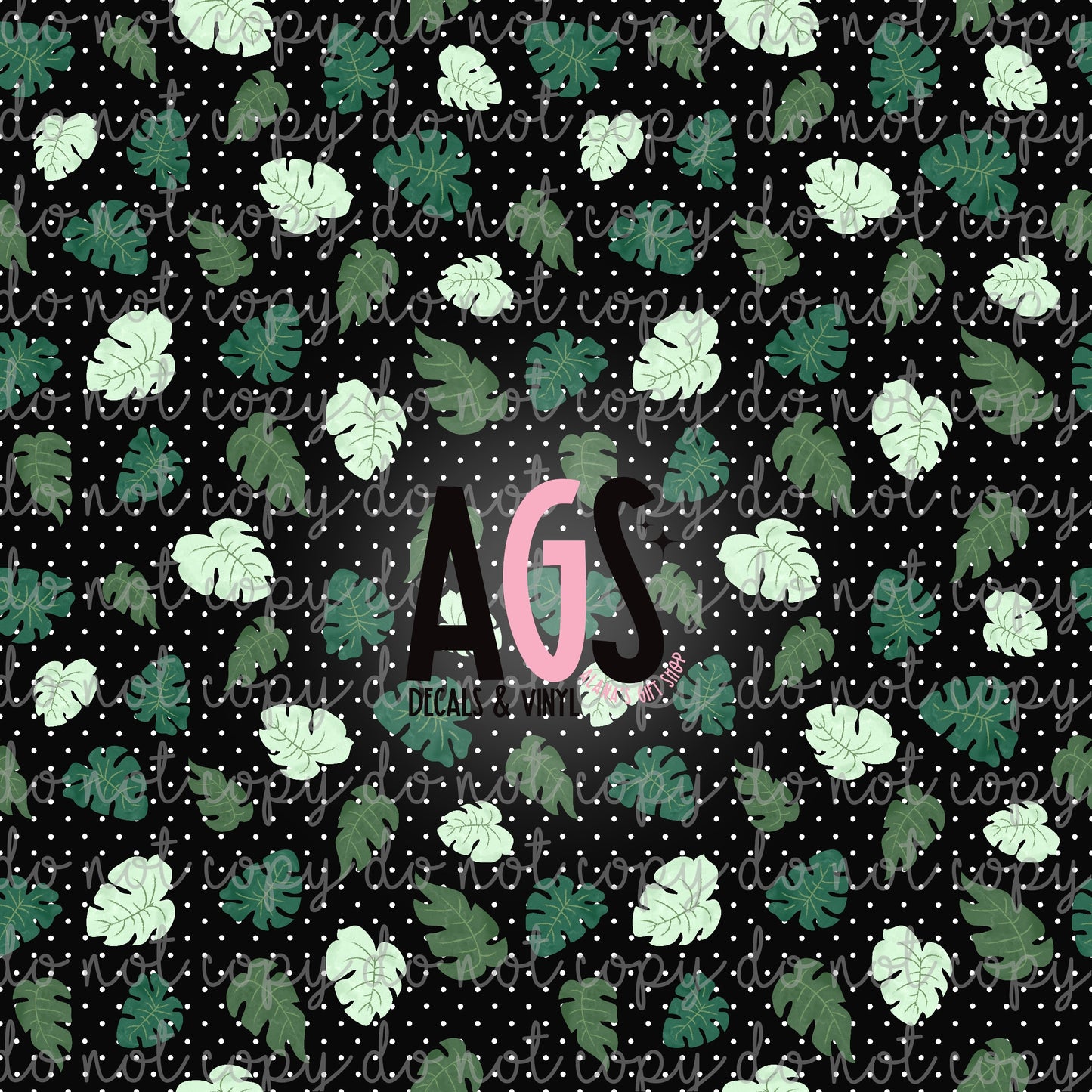 0471 Banana Leaves & Dots