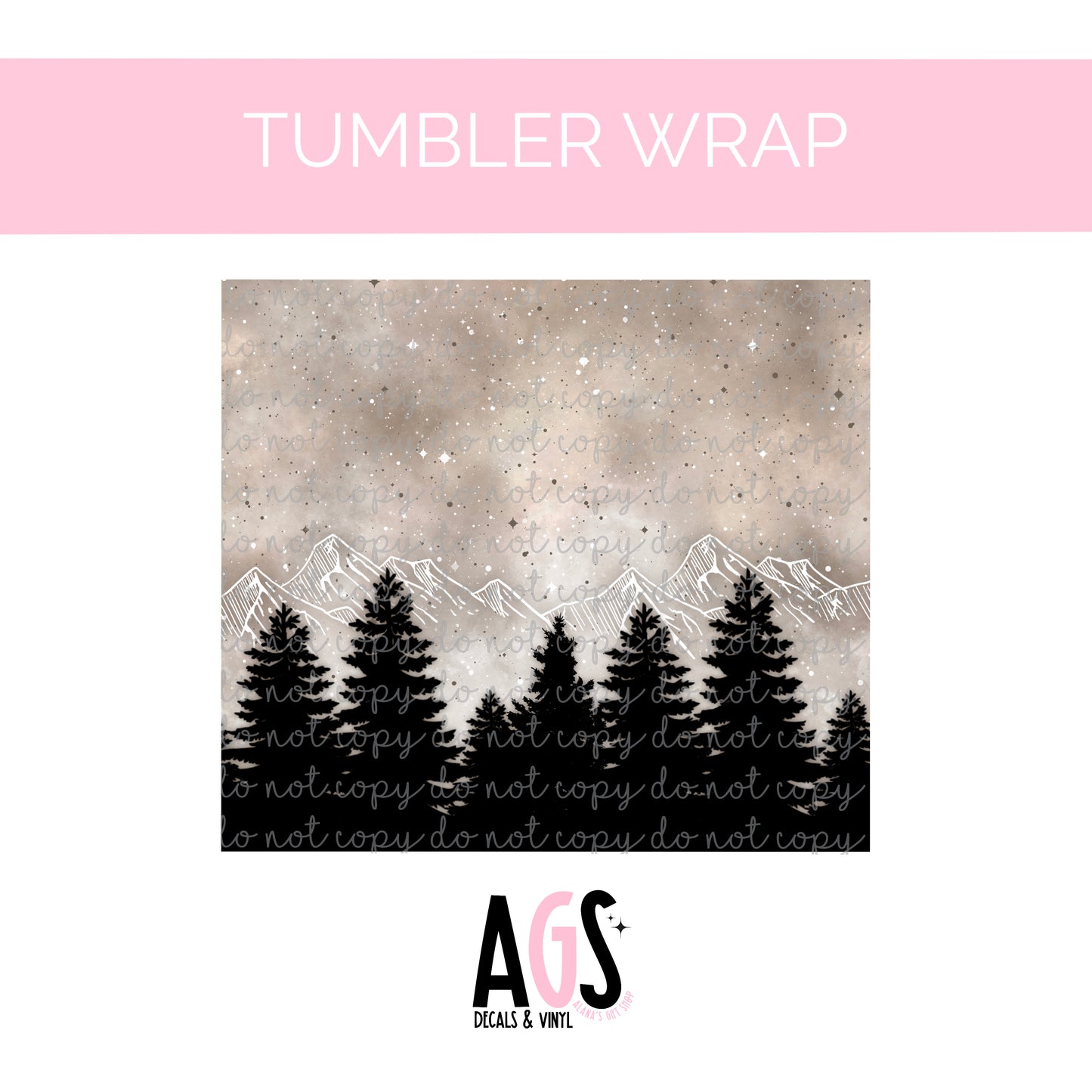 TW-023 Mountains Tumbler Wrap