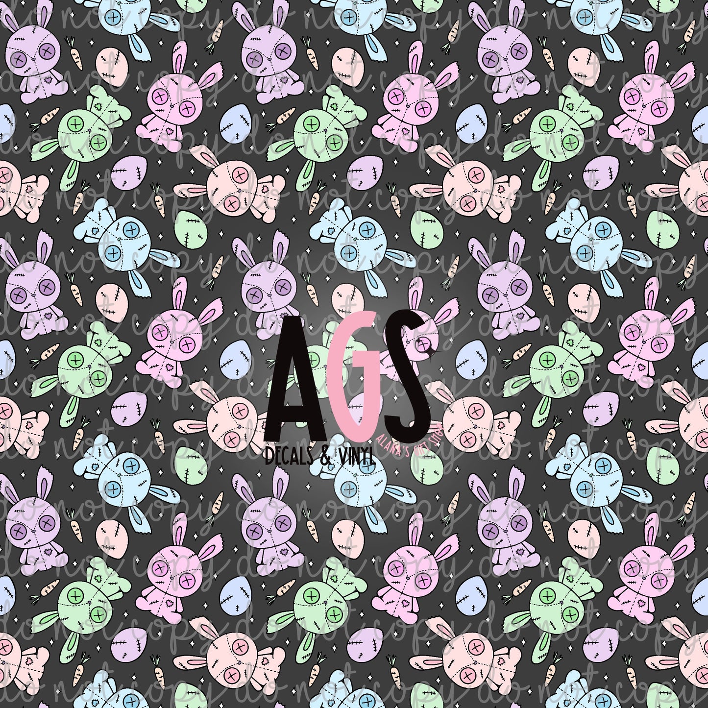 0496 Zombie Bunnies Black