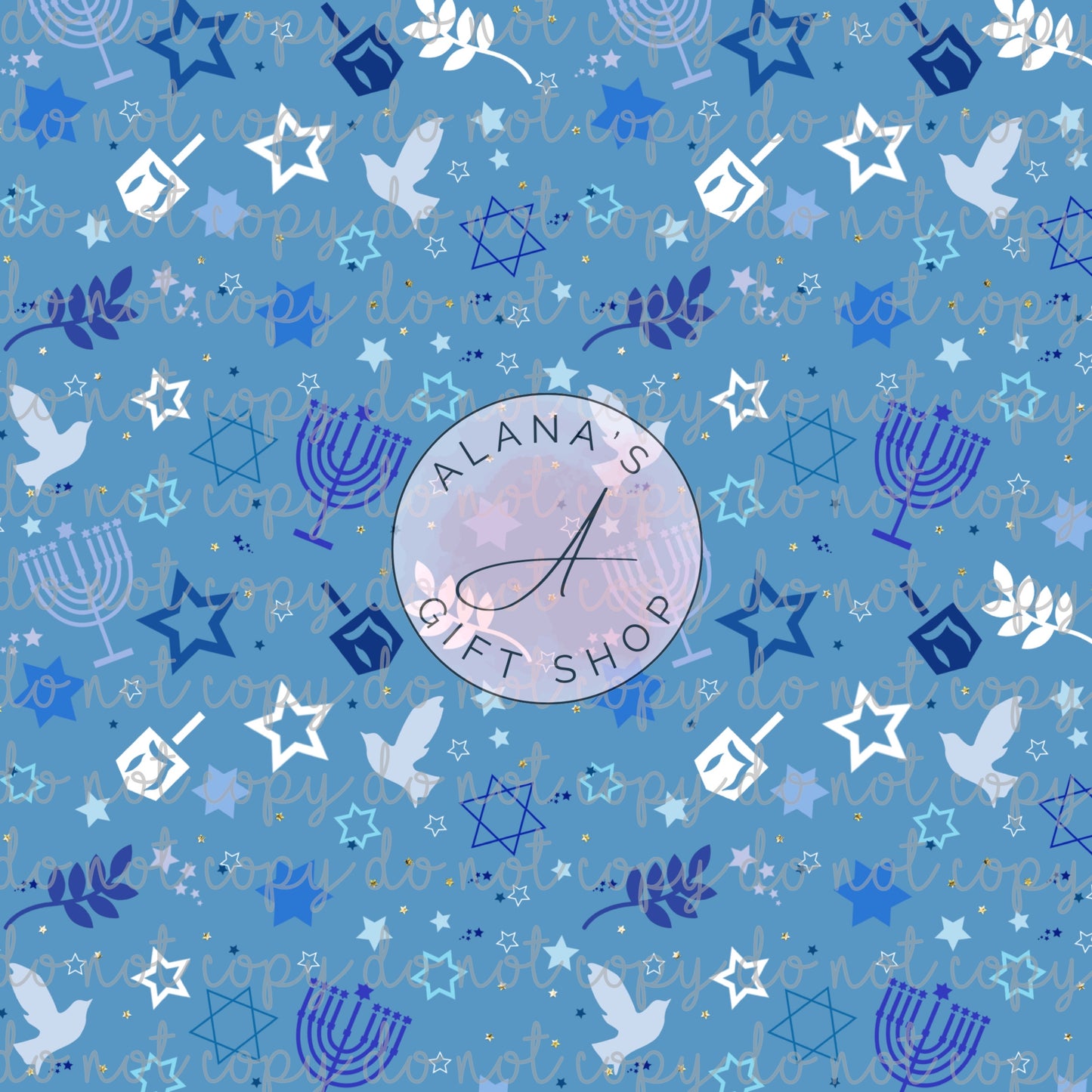 0351 Hanukkah Blue