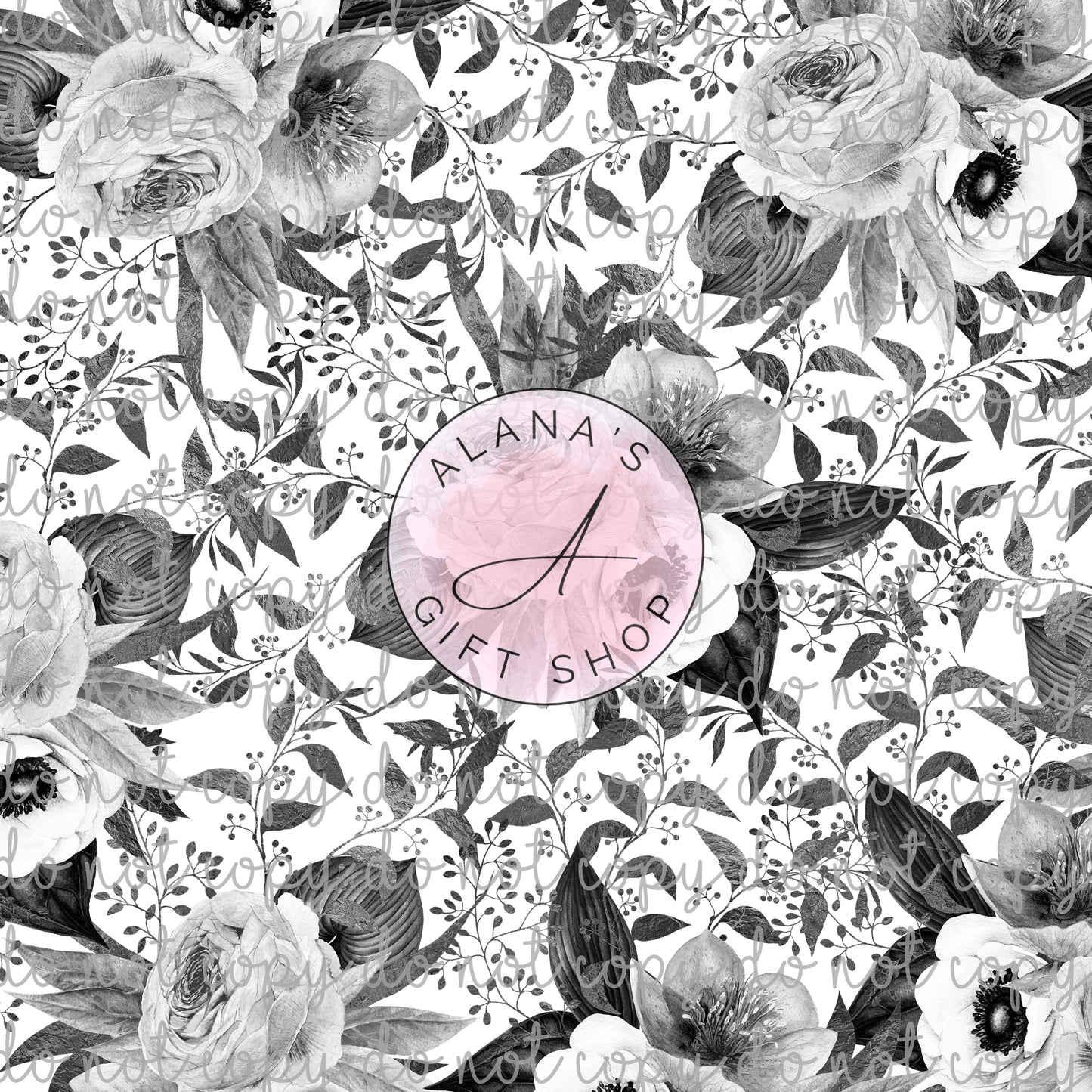 0424 Black and White Floral Arrangement