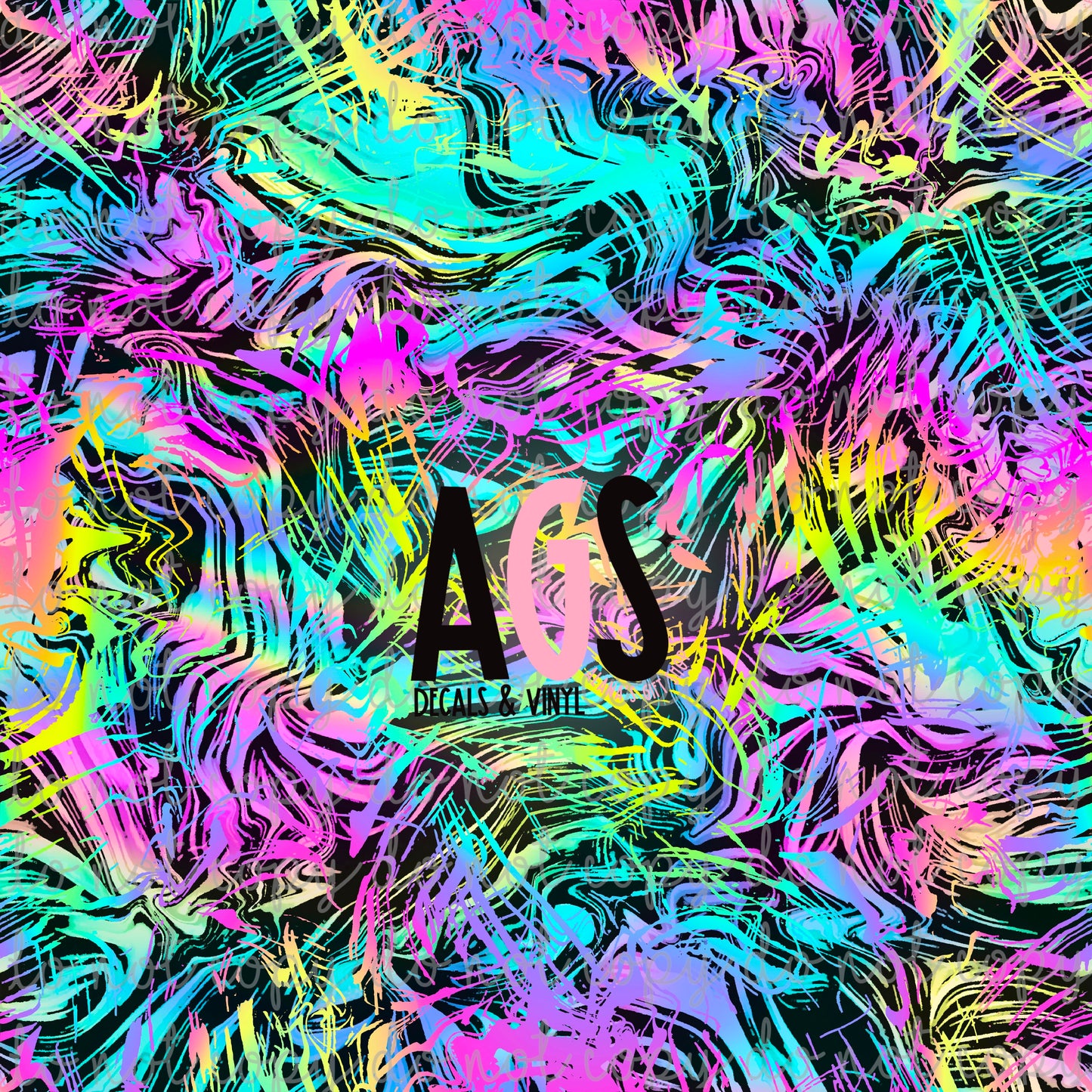 0554 Rainbow Paint Swirl