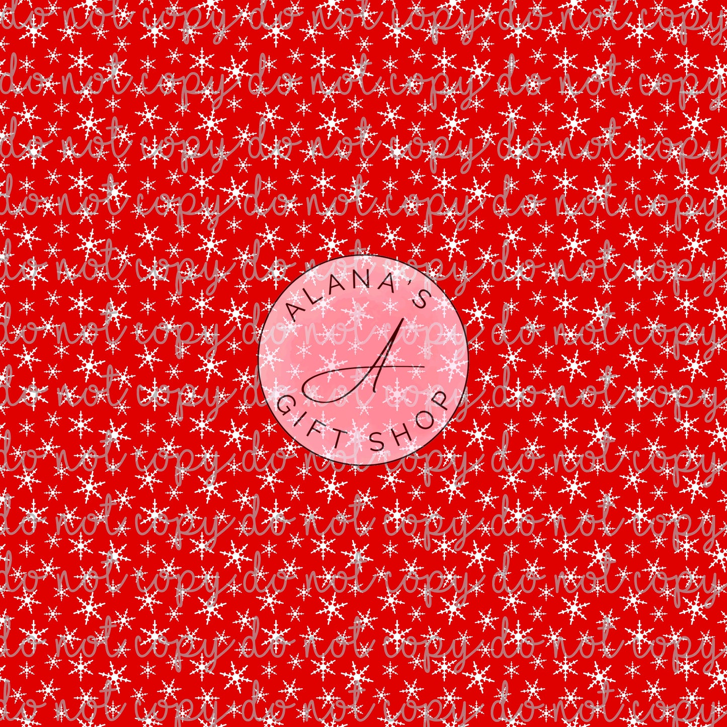 0369 Tiny Snowflakes Red