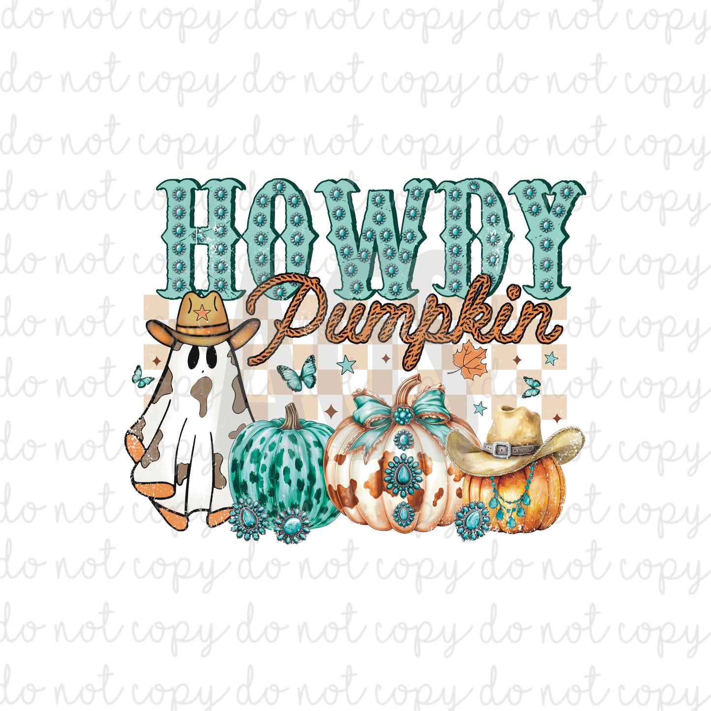 DECAL 109 Howdy Pumpkin