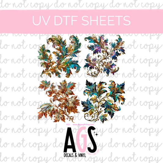 UV DTF SHEET 081 Golden Leaves