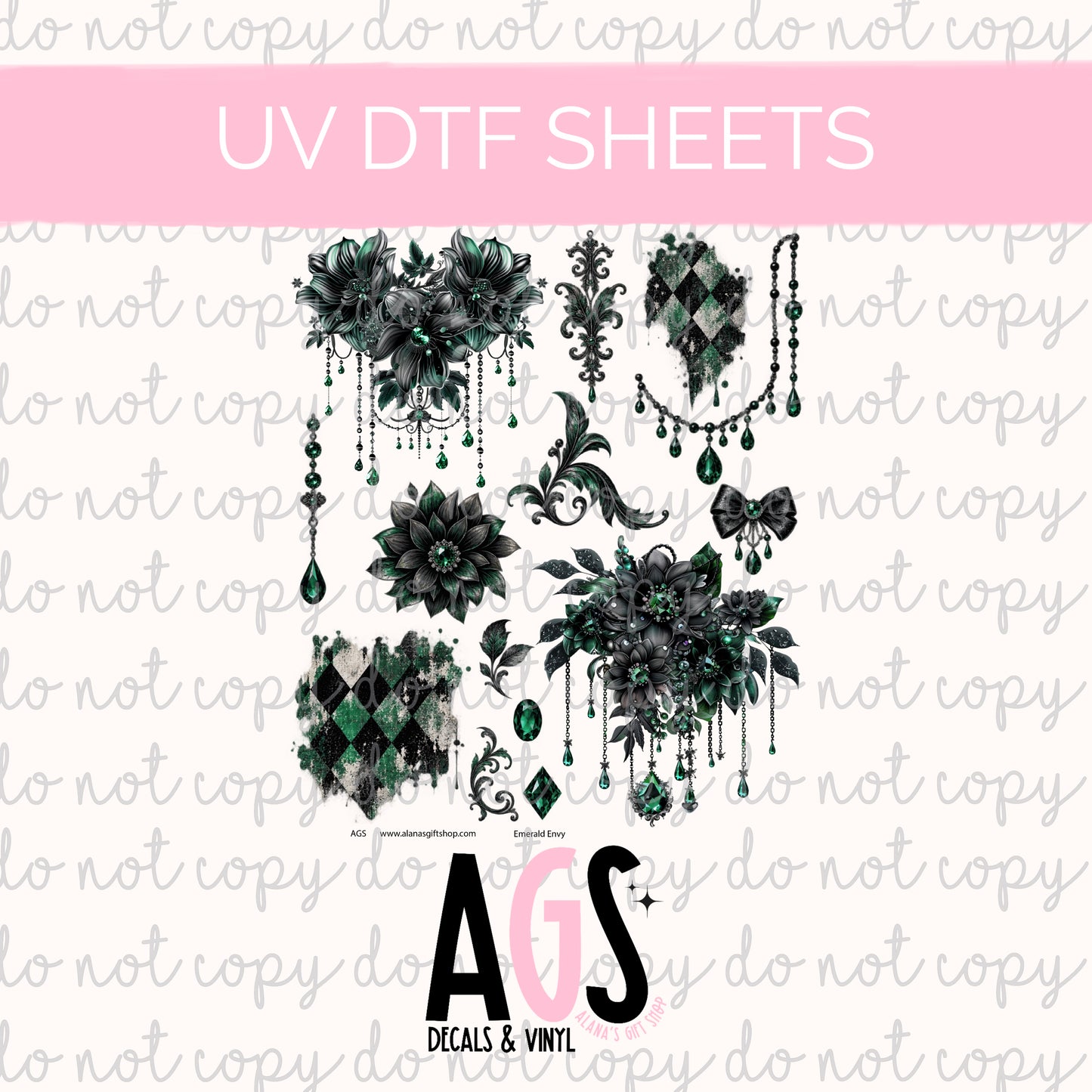 UV DTF SHEET 097 Emerald Envy