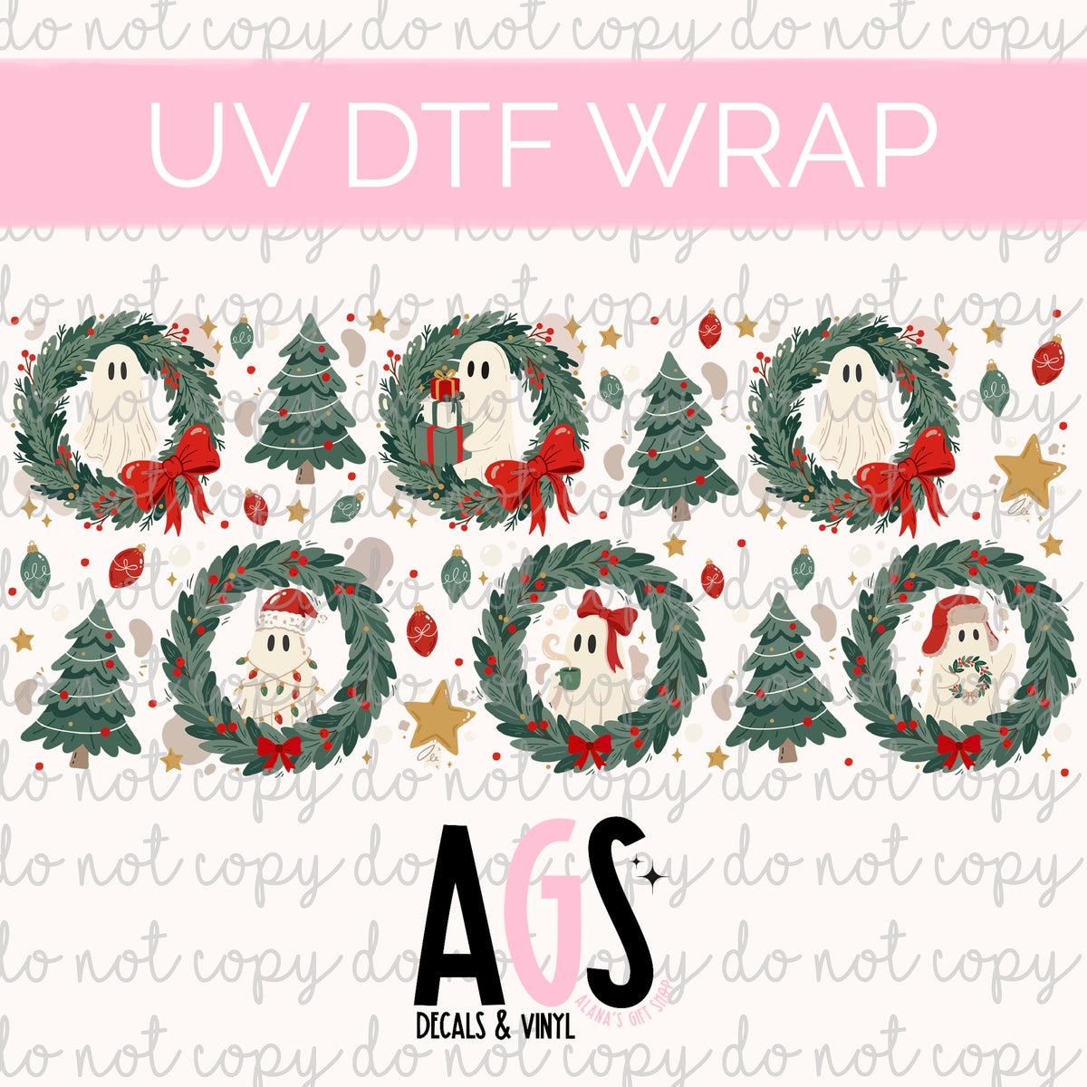 UV DTF WRAP 199 Merry & Boo