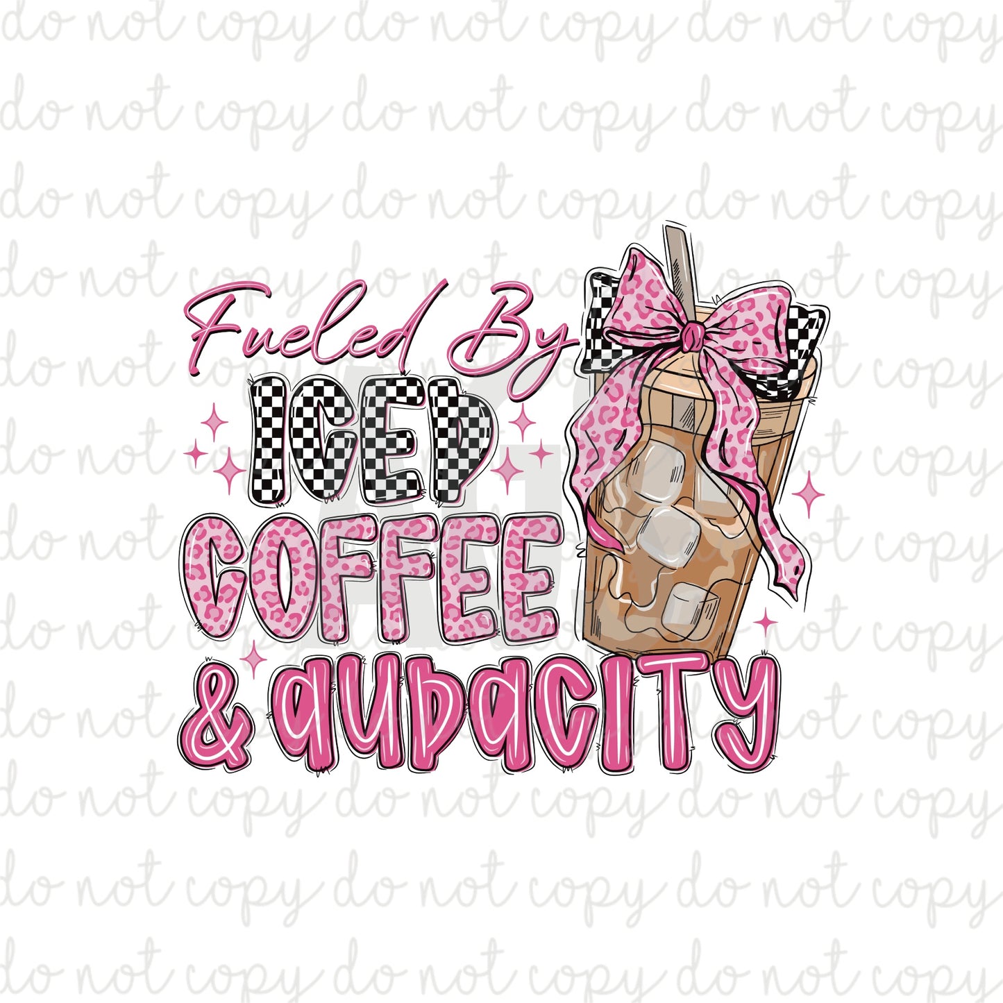 DECAL 099 Fueled By Iced Coffee