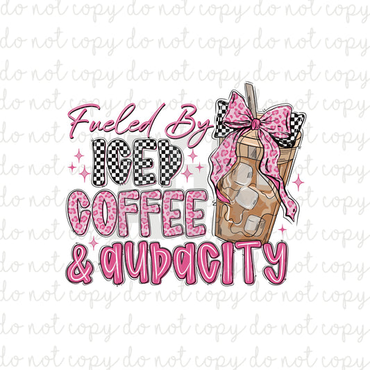DECAL 099 Fueled By Iced Coffee