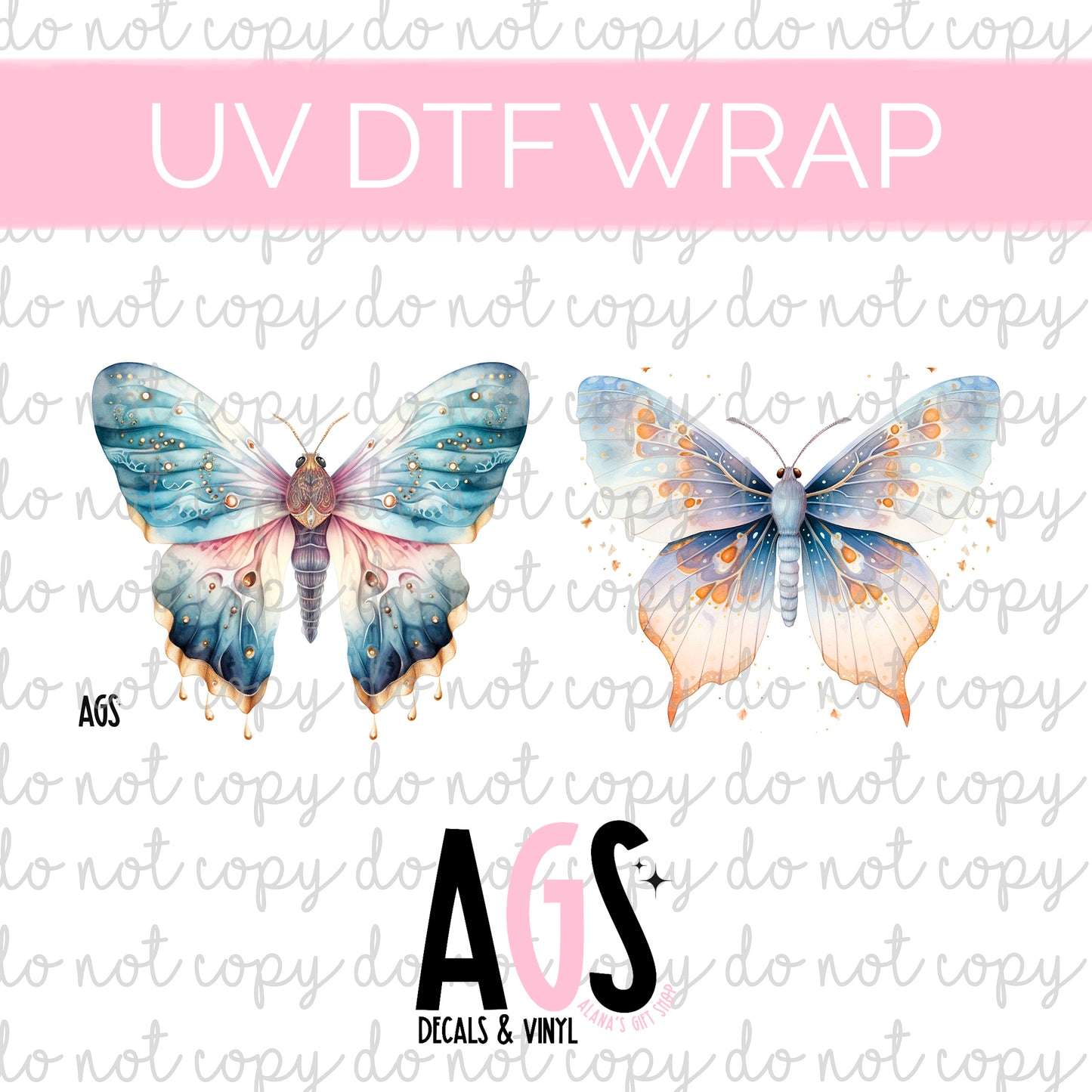 UV DTF WRAP-058 Dreamy Moths 3