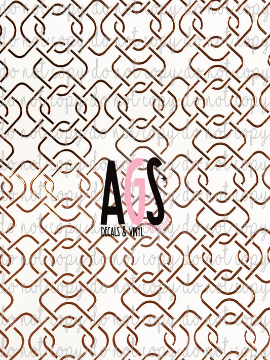 METALLIC UV DTF SHEET 029 Square Chains - Rose Gold
