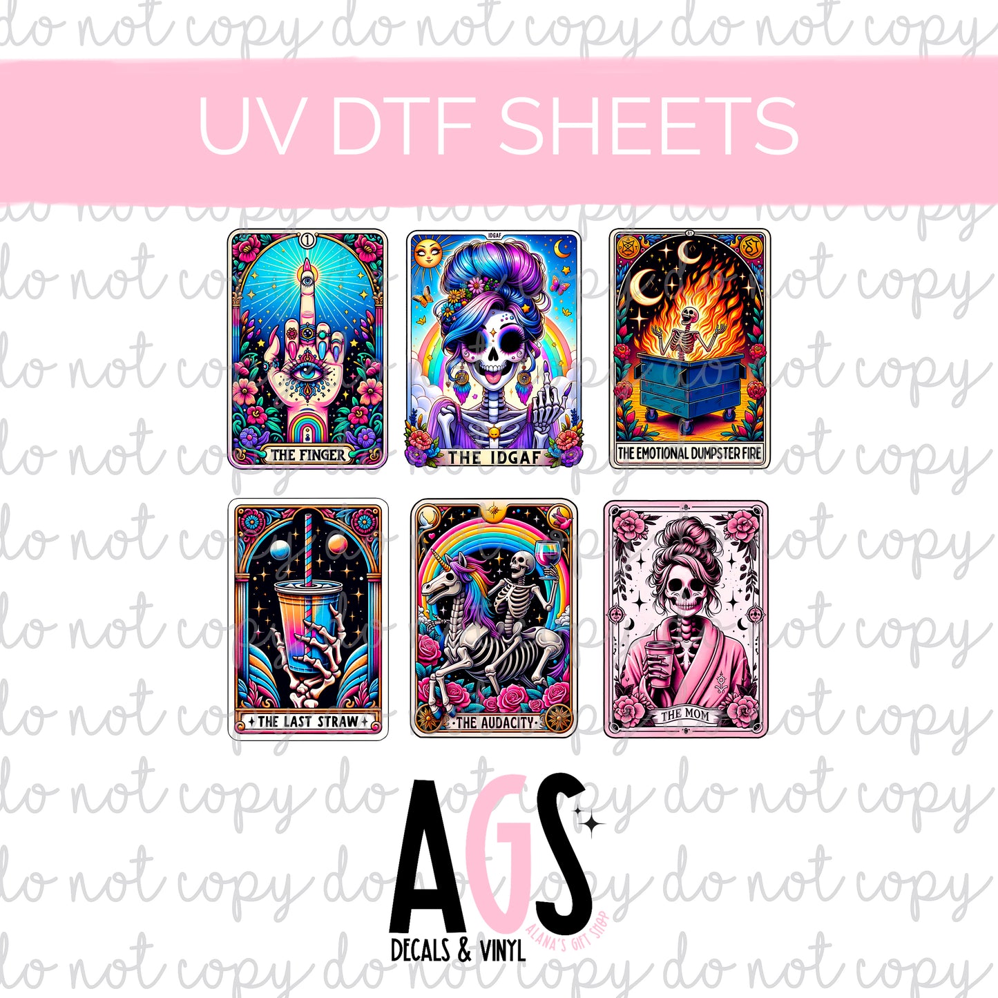 UV DTF SHEET Tarot Cards 1