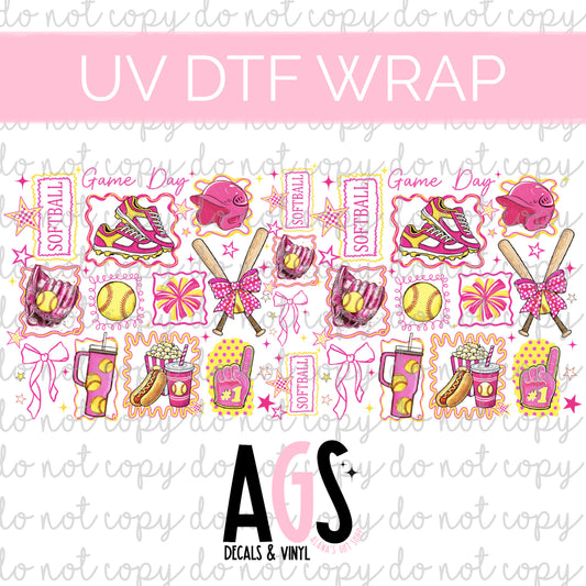 UV DTF WRAP 106 Hot Pink Softball March UVDTF Box