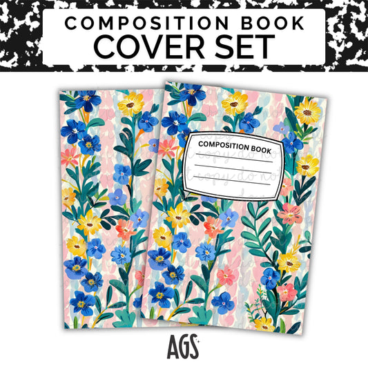 COMPOSITION NOTEBOOK COVER SET - 003 Spring Time Floral