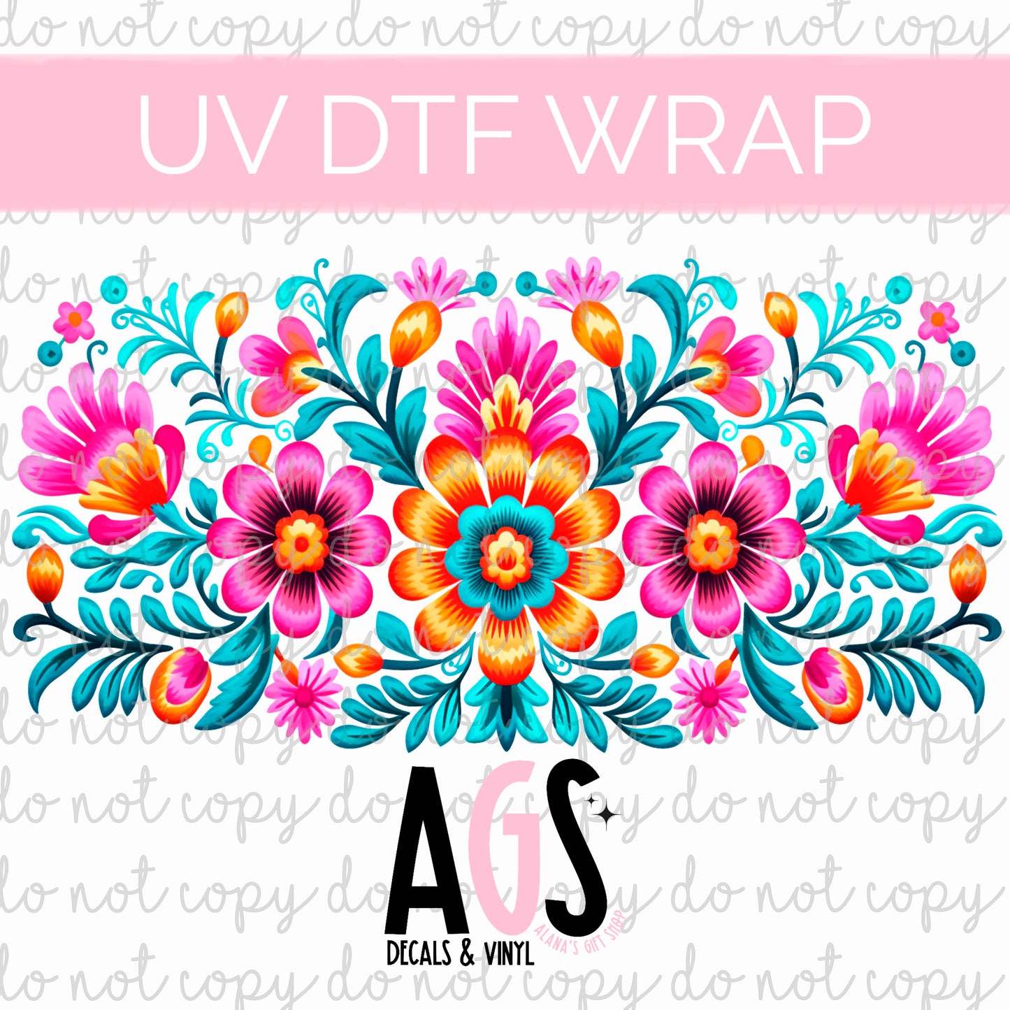 UV DTF WRAP 133 Summer Heat Blooms