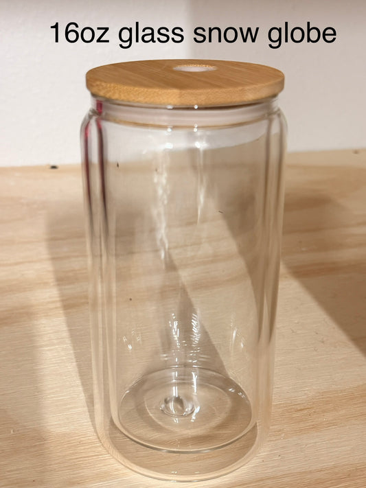 Glass snow globe 16oz Hogg