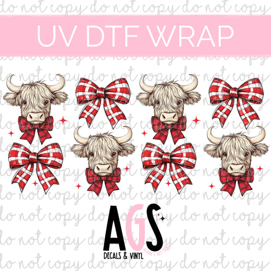 UV DTF WRAP 114 Cows & Bows