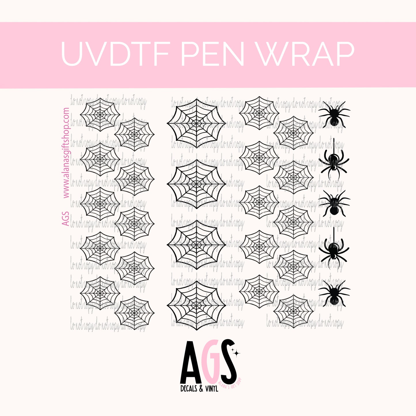 PEN WRAP 081 Little Spider Webs