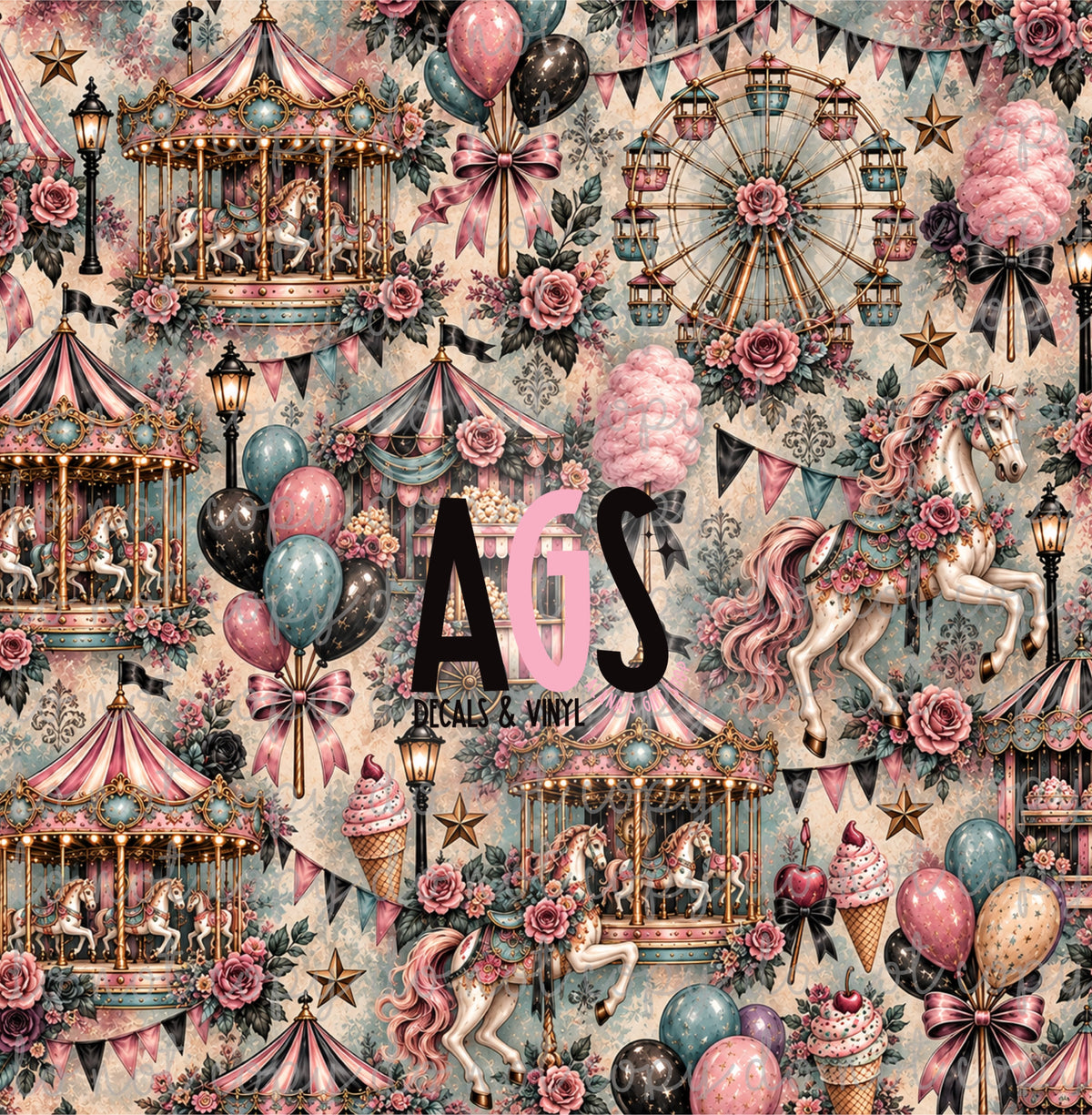 2438 Fairground At Dusk - Sept Box