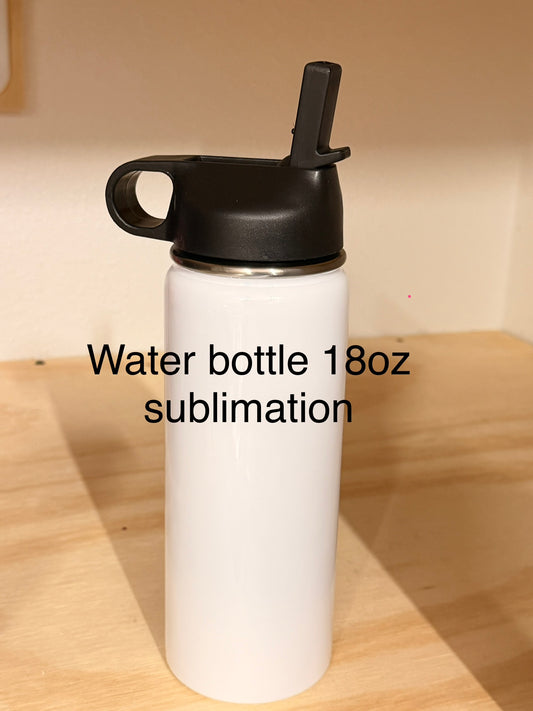 Water bottle 18oz Sublimation w/ 2 lids - MF