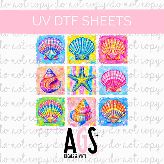 UV DTF SHEET 087 Sea Shells