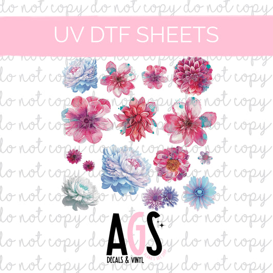 UV DTF SHEET 041 Upspring Flowers
