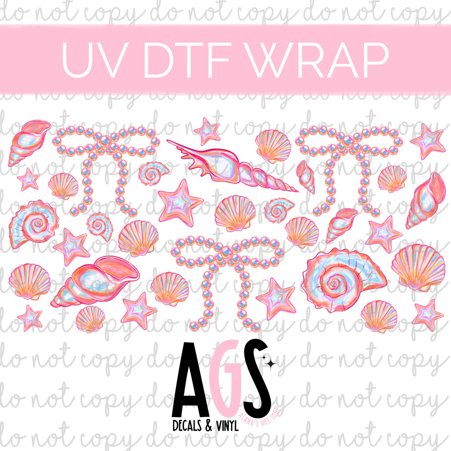 UV DTF WRAP 024 Sea Shells Feb Box