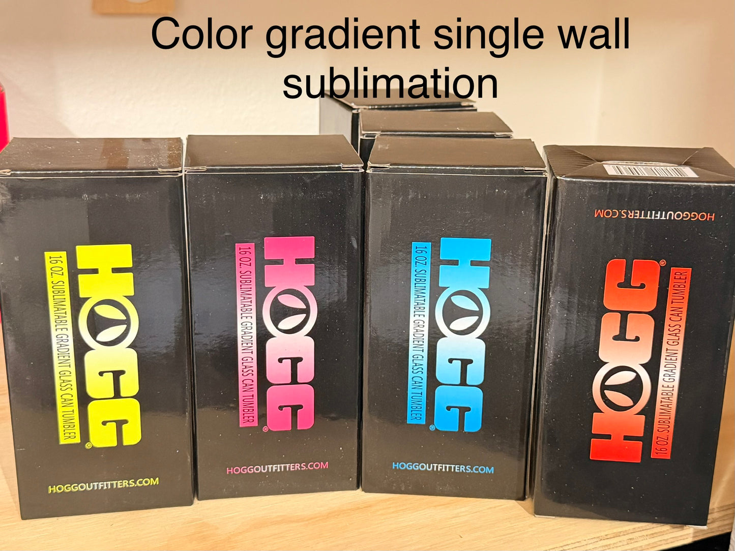 Color gradient single wall sublimation - Hogg
