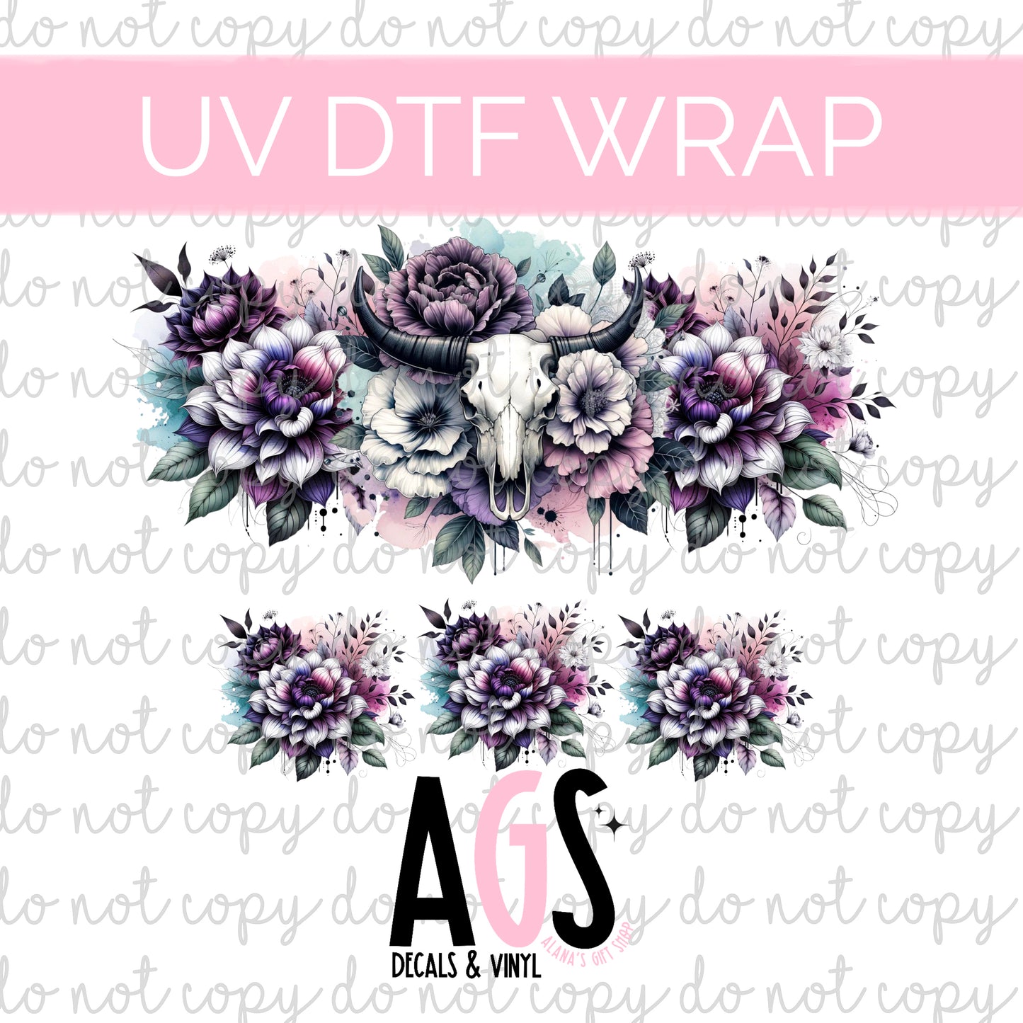 UV DTF 40oz WRAP 001 Bull