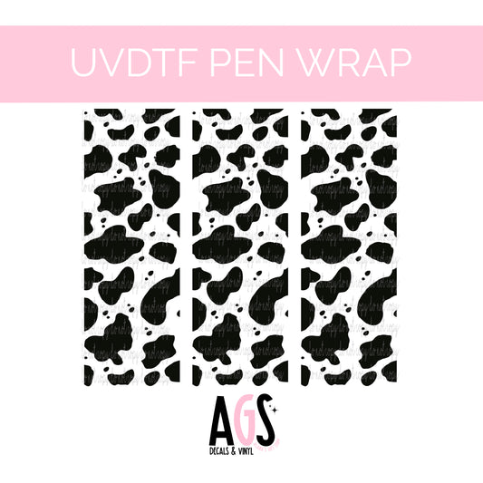 PEN WRAP 044 - Cow Print Black