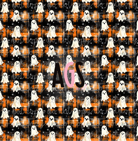 2374 Orange Plaid Ghosts