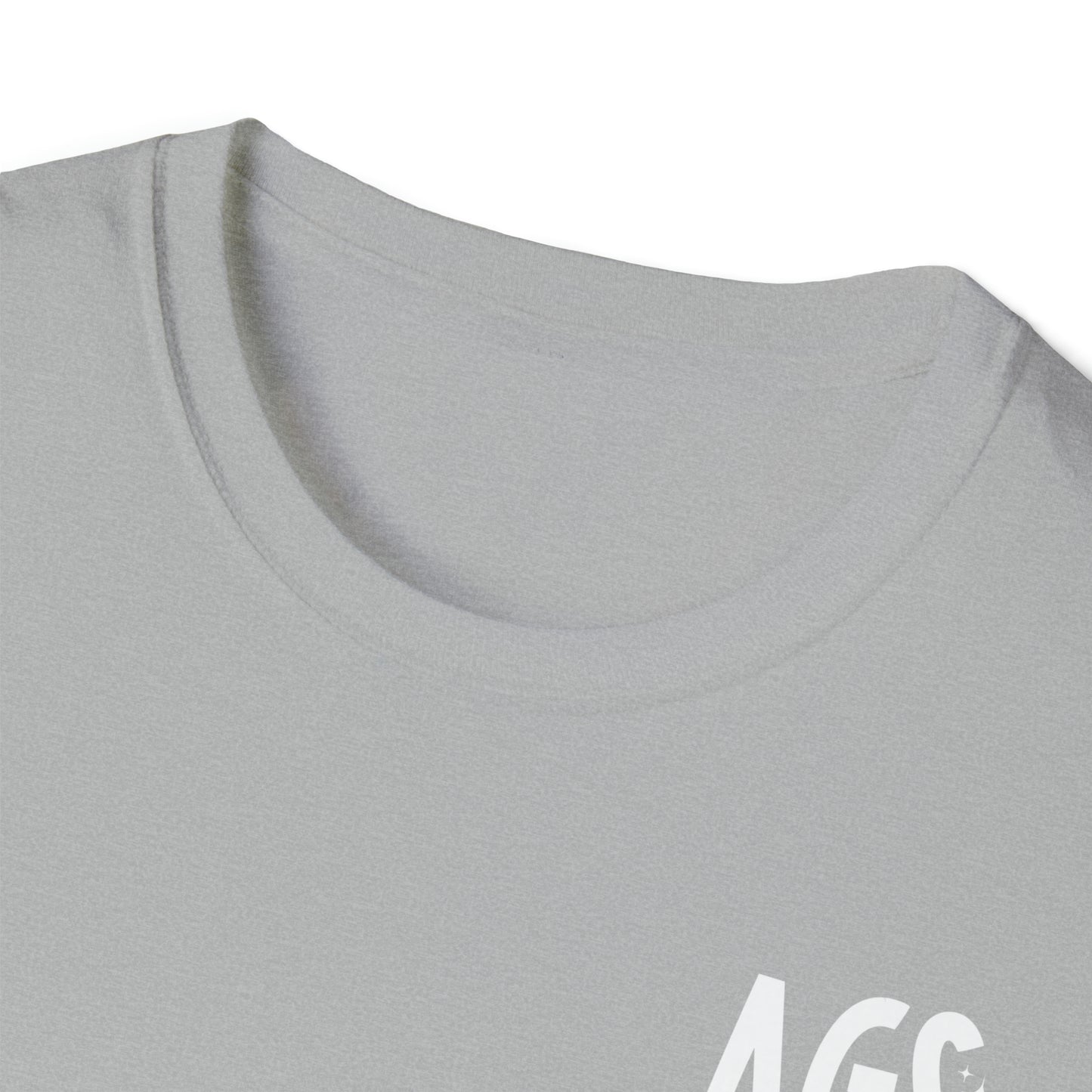 AGS White Logo, front/back, Unisex Gildan 64000 Softstyle T-Shirt