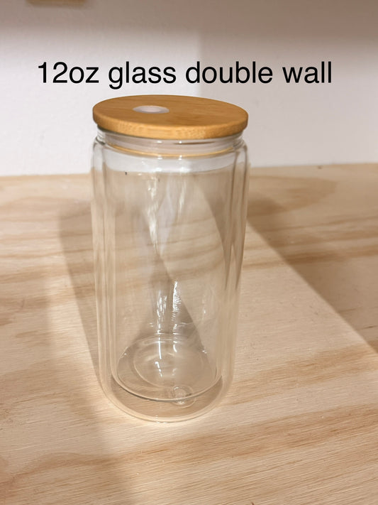 Glass double wall 12oz - no brand