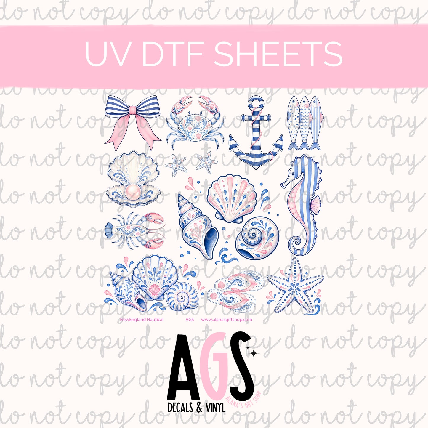 UV DTF SHEET 088 New England Nautical