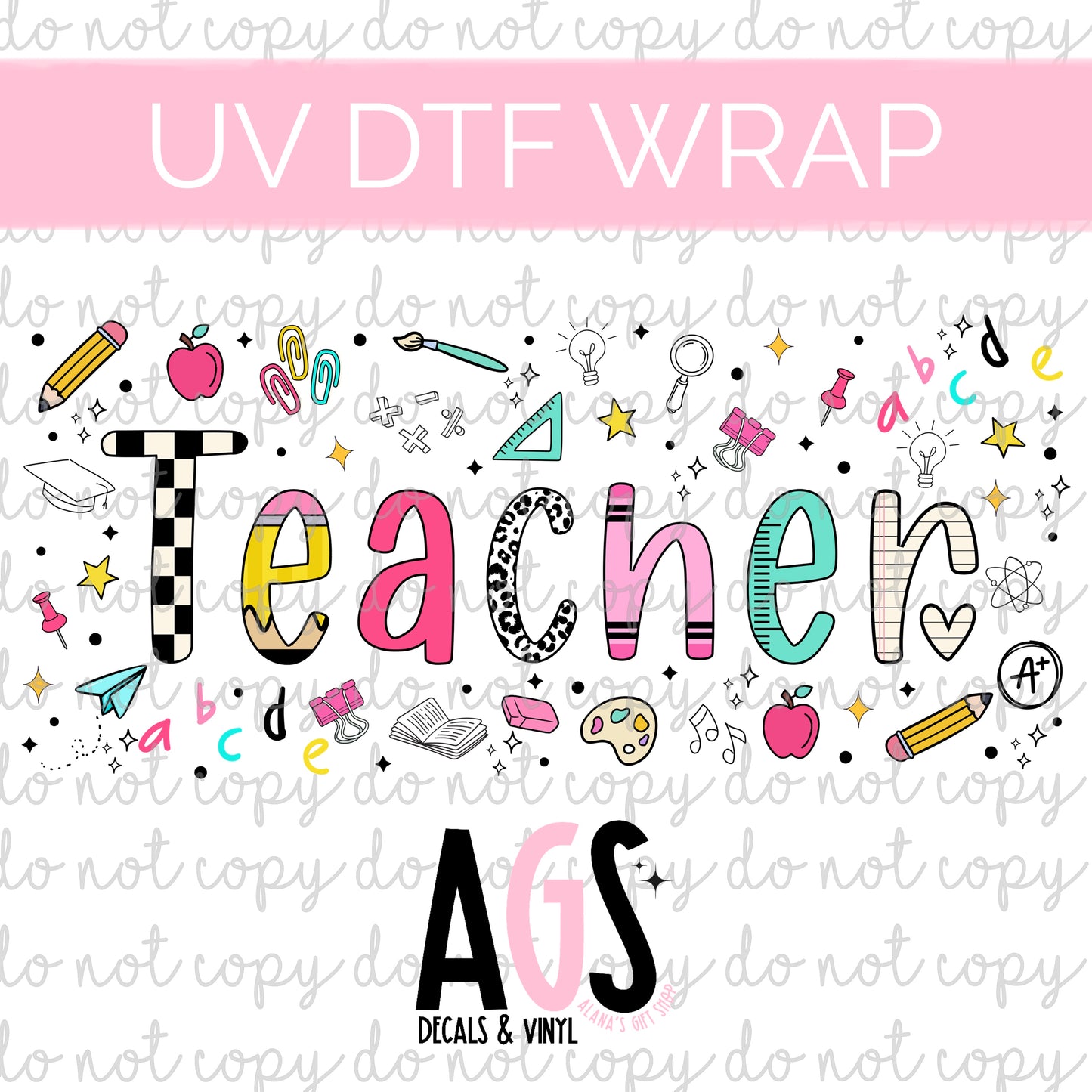 UV DTF WRAP 066 Teacher