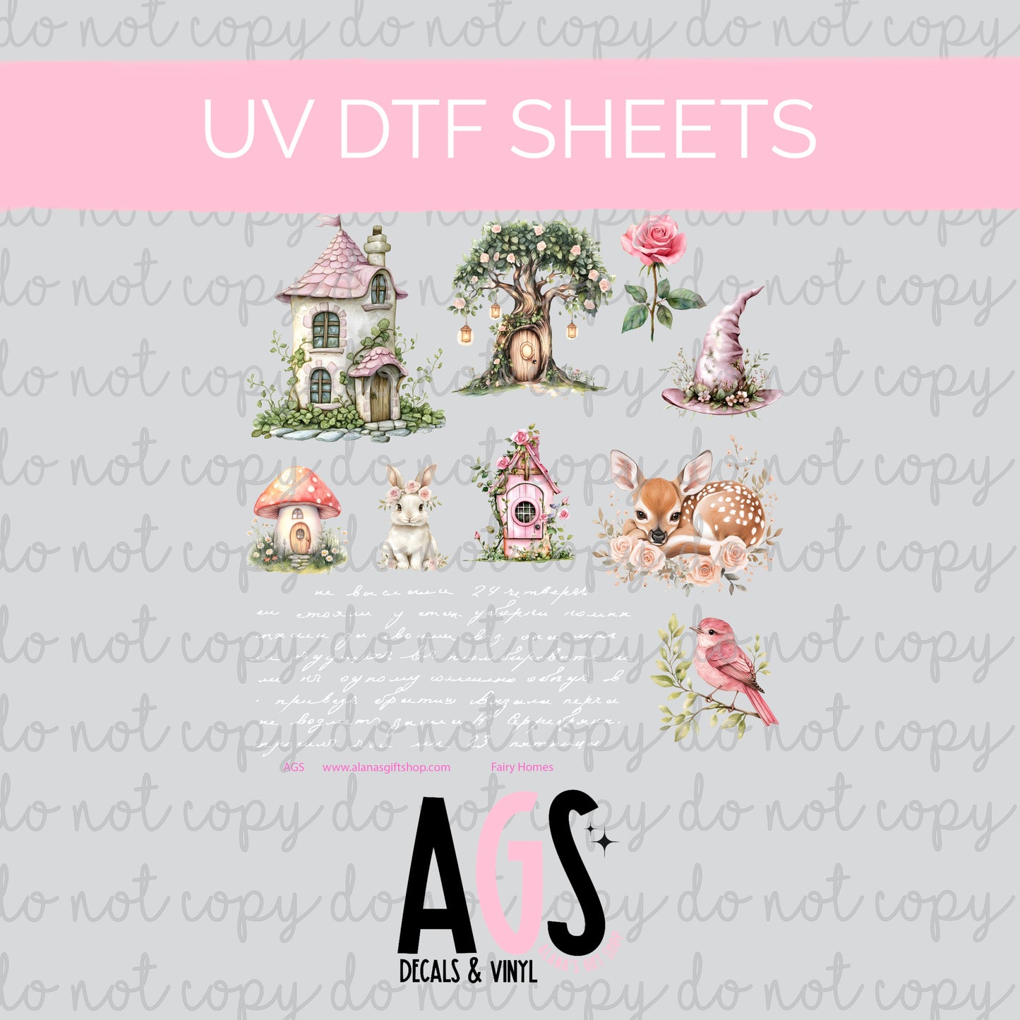 UV DTF SHEET 072 Fairy Homes