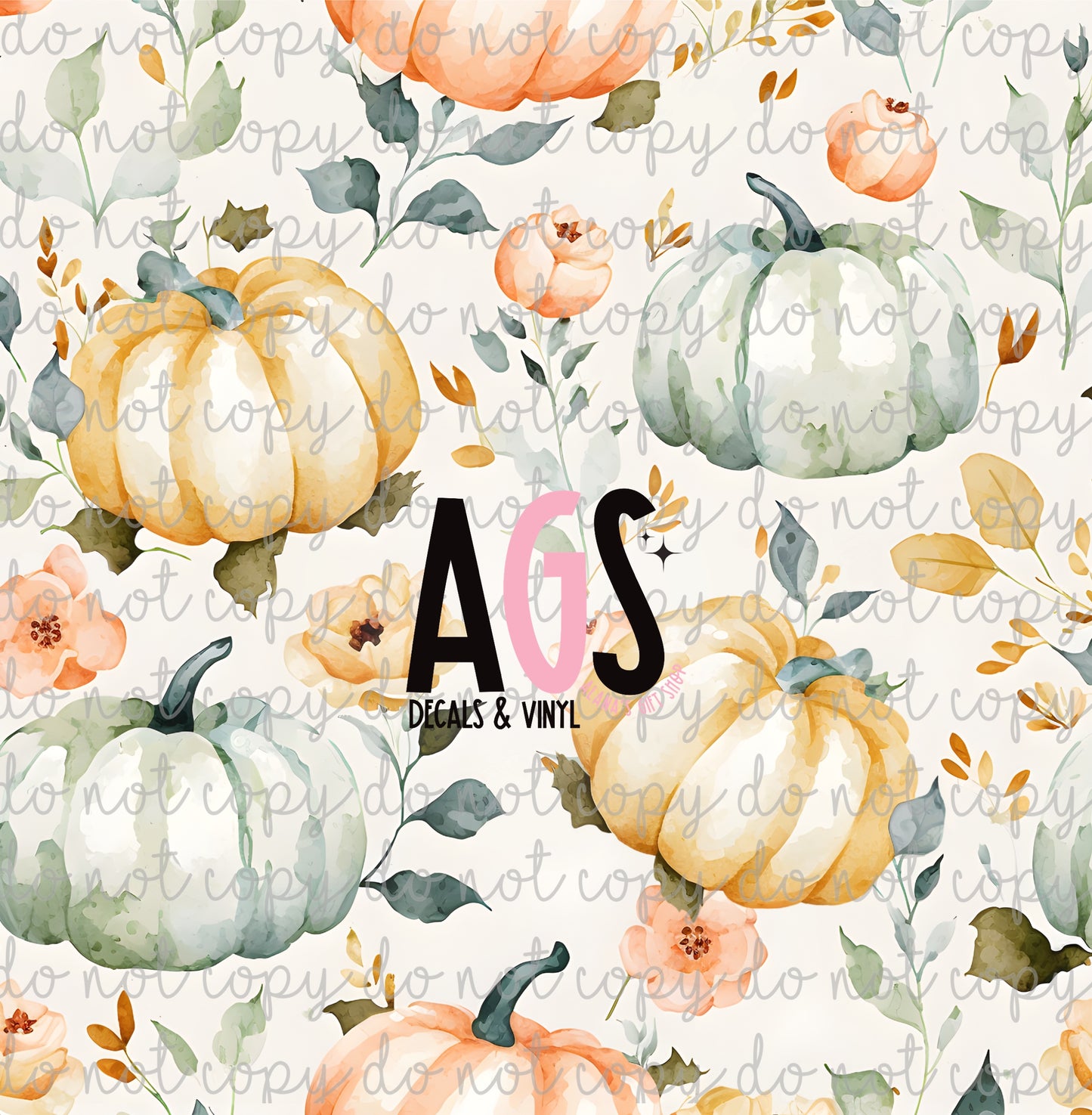 1235 Watercolor Pumpkins - August Box