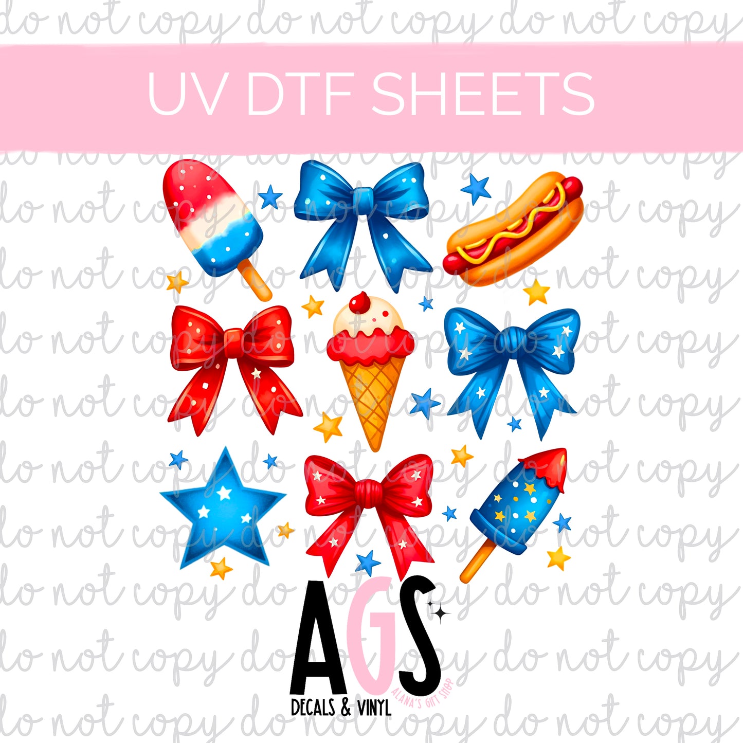 UV DTF SHEET 029 4th Of July