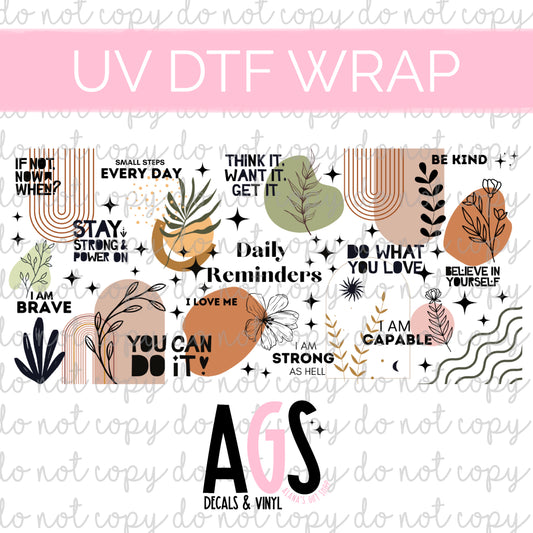 UV DTF WRAP 119 Daily Reminders - Nov UVDTF