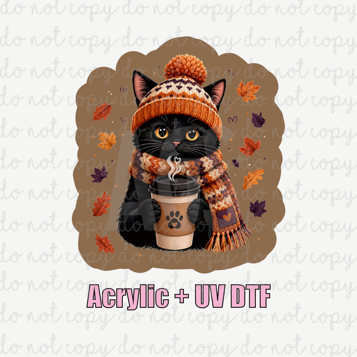 ACRYLIC + UVDTF 11 Black Cat
