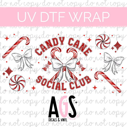 UV DTF WRAP-072 Candy Cane Social Club