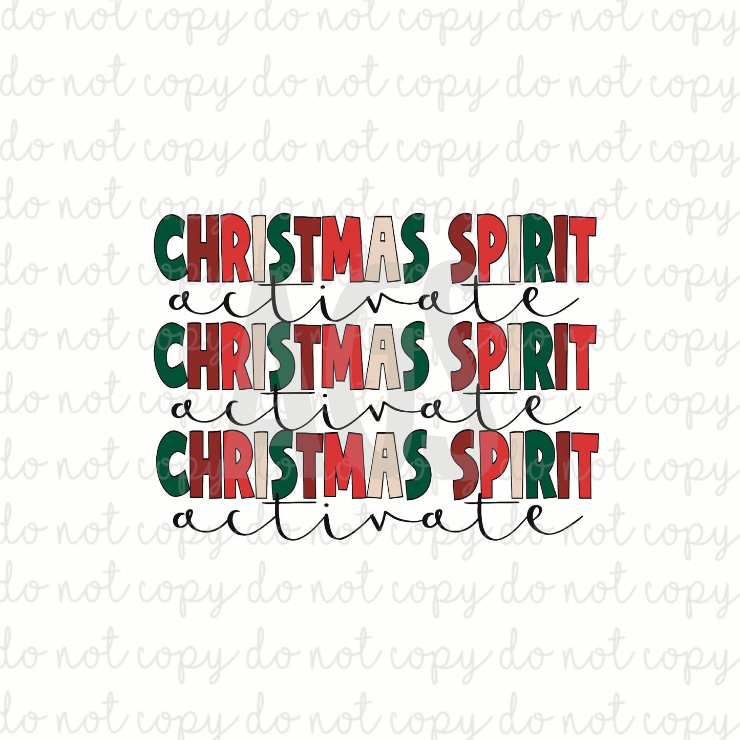 DECAL 190 Christmas Spirit Activate