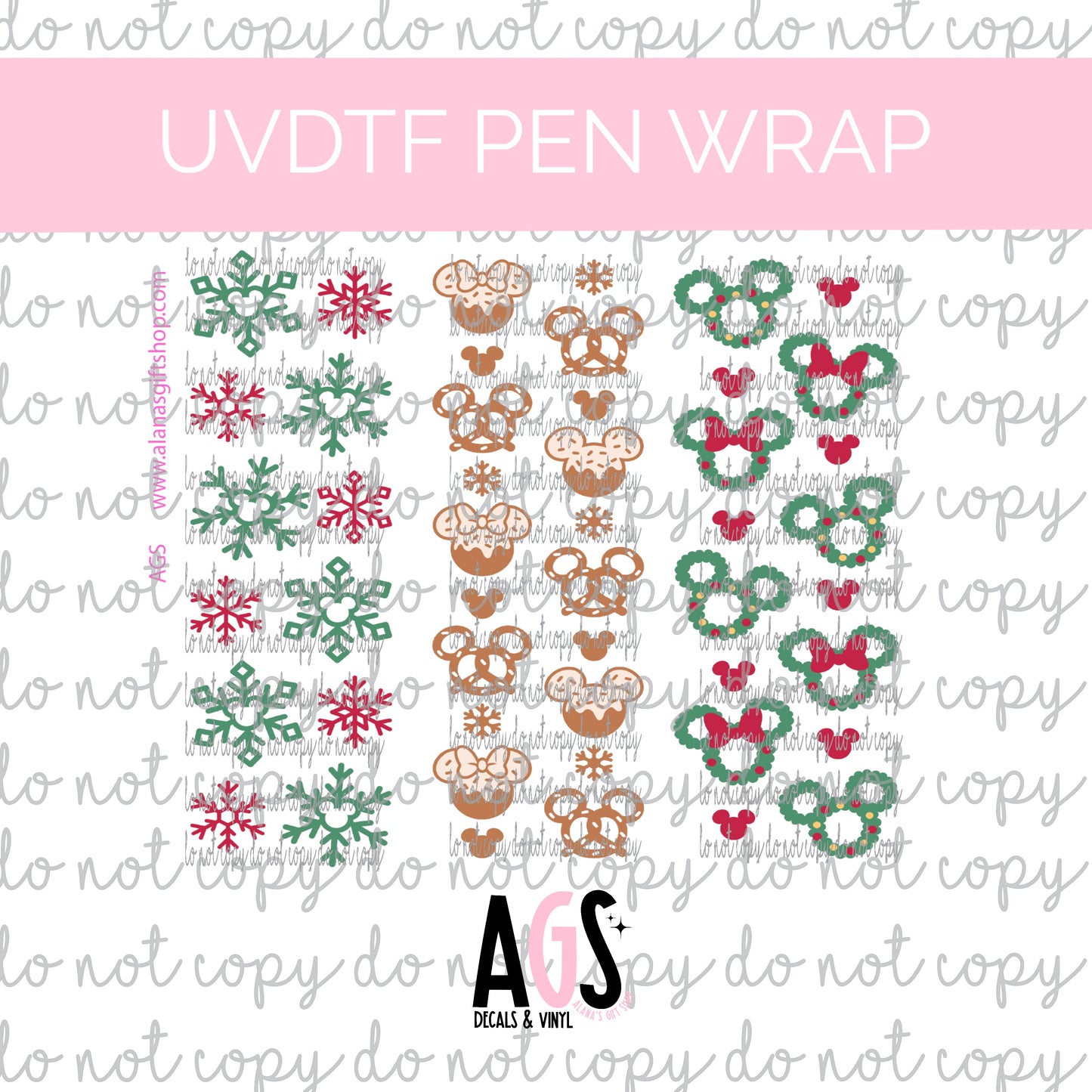 PEN WRAP 067 Mouse Holiday