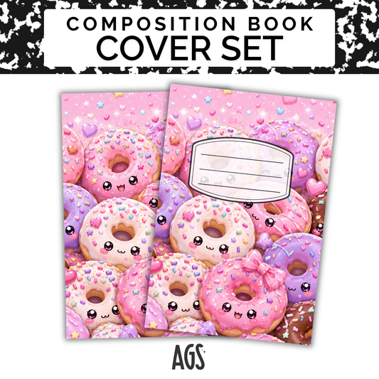 COMPOSITION NOTEBOOK COVER SET - 021 Sprinkle Donuts