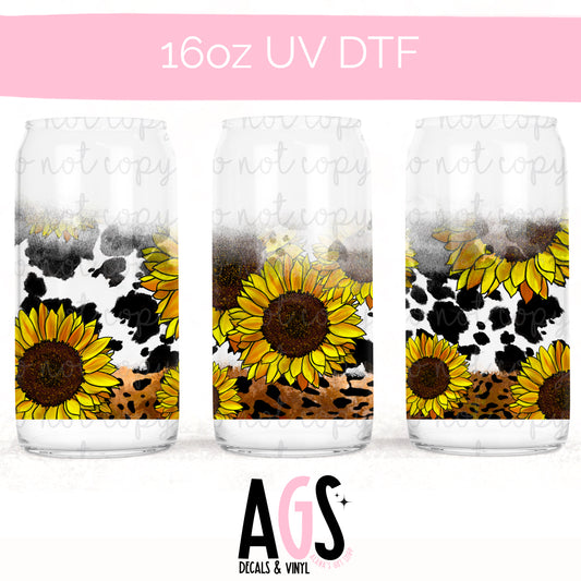 UV DTF- 025 Sunflower Cowhide